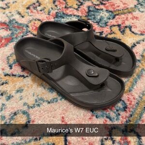 Maurices Dark Sandals with Buckle